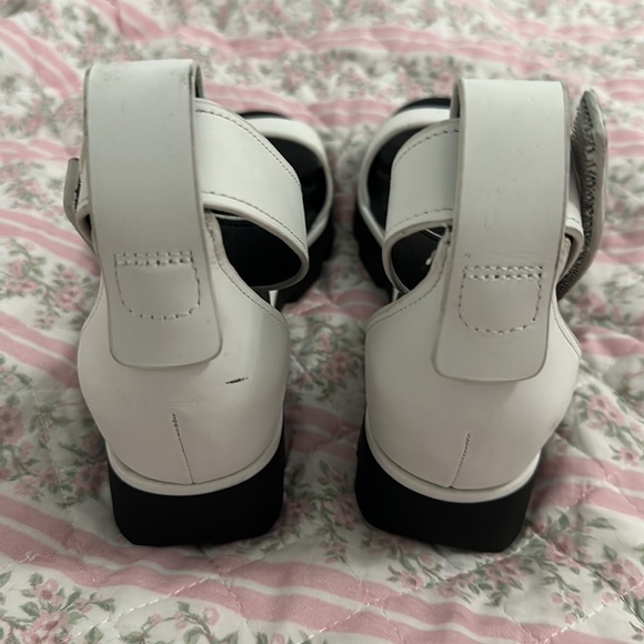White and Black Platform Sandals - Picture 3 of 4
